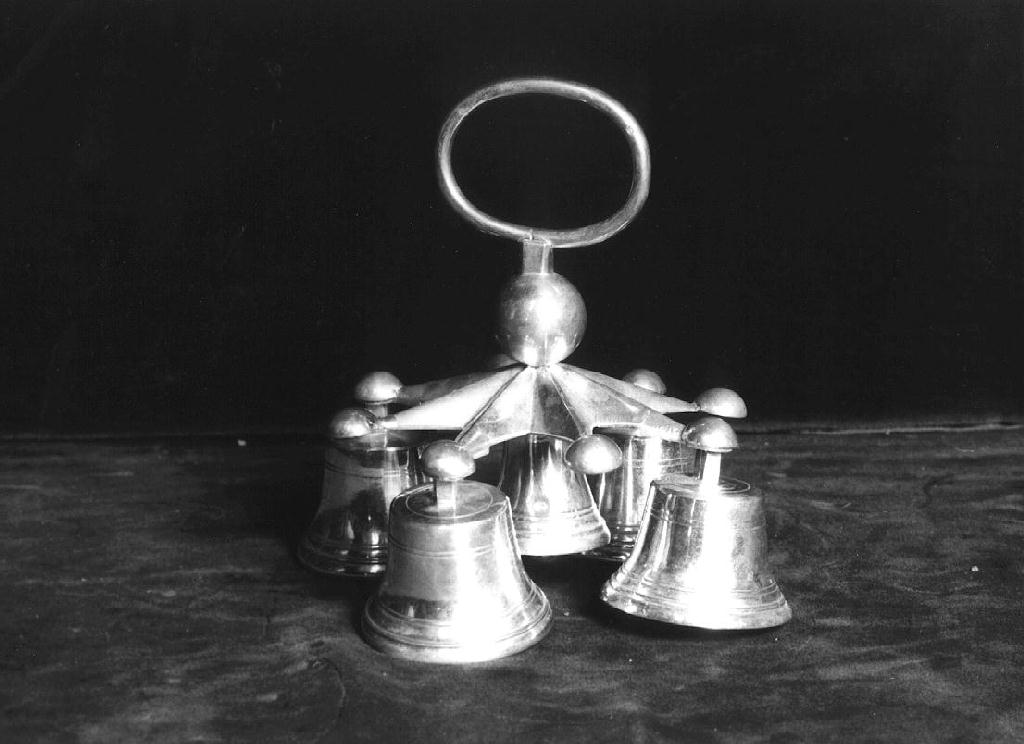 campanello d'altare multiplo, opera isolata - PRODUZIONE GENOVESE (sec. XIX)