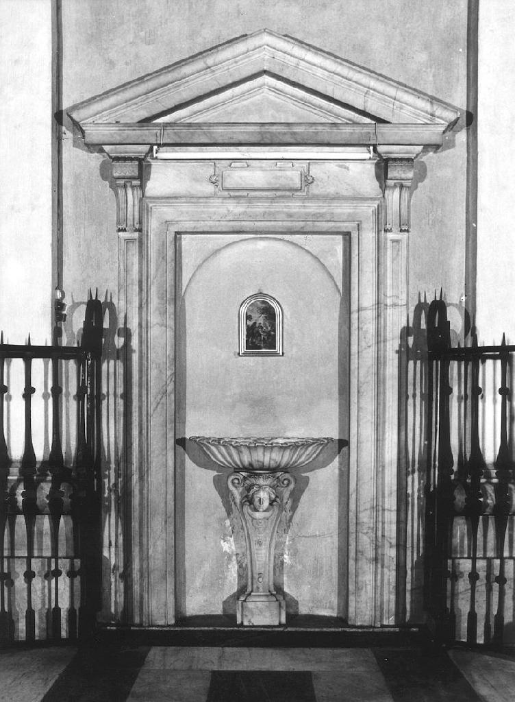 fonte battesimale, opera isolata di Gallo Gaetano (secondo quarto sec. XVIII)