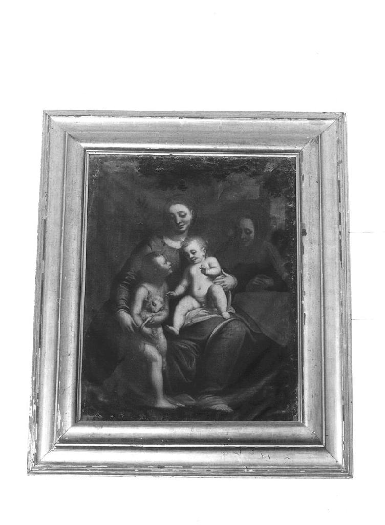 Sacra Famiglia con Sant'Anna e San Giovanni Battista bambino (dipinto, opera isolata) di Cambiaso Luca detto Luchetto (terzo quarto sec. XVI)