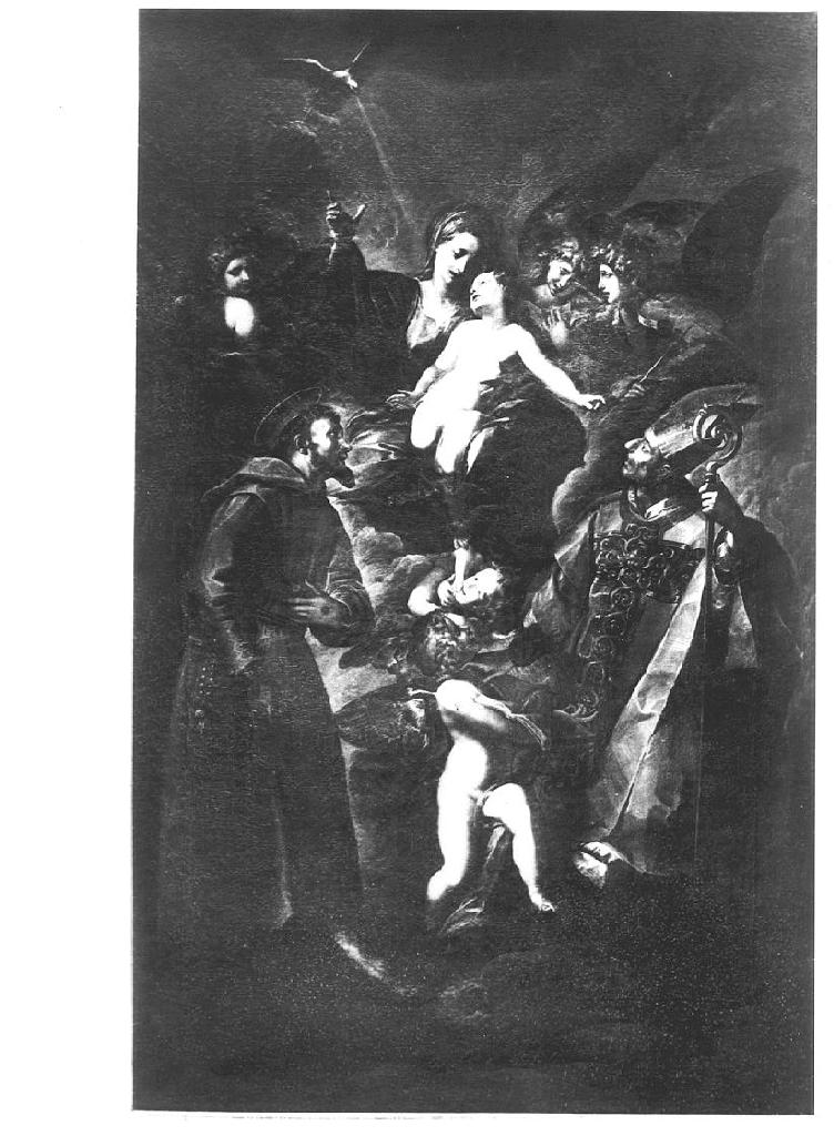 Madonna con Bambino e Santi (dipinto, opera isolata) di Procaccini Giulio Cesare, Piola Domenico (primo quarto sec. XVII)