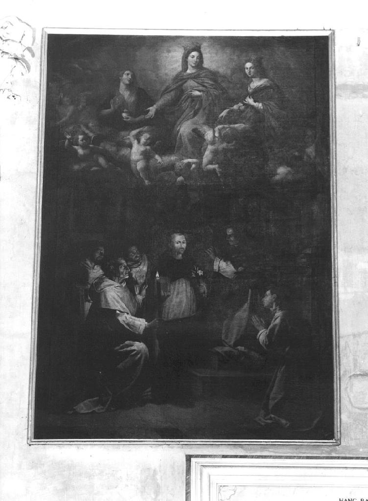 La Madonna del Rosario porta sulla terra l'immagine di San Domenico a Soriano (dipinto, opera isolata) di Fiasella Domenico detto Sarzana (sec. XVII)