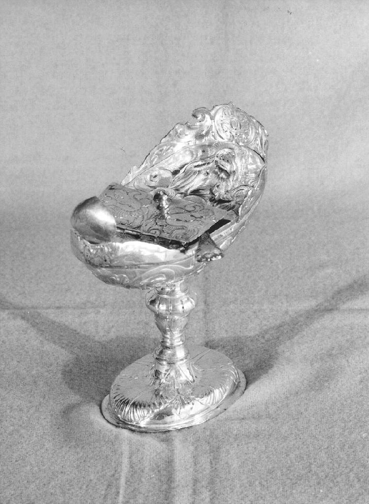 navicella portaincenso, opera isolata - PRODUZIONE GENOVESE (ultimo quarto sec. XVIII)