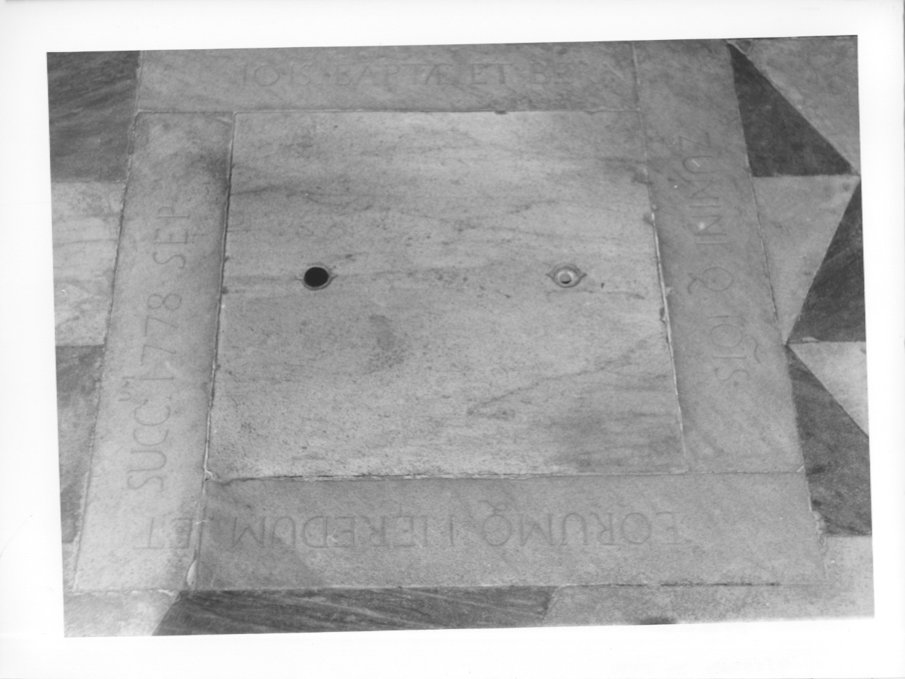 lastra tombale, opera isolata - ambito ligure (ultimo quarto sec. XVIII)