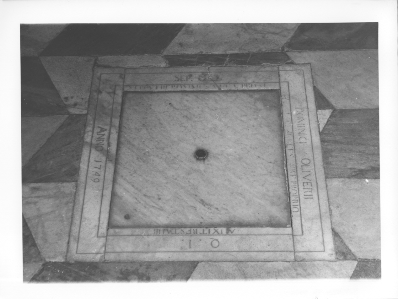 lastra tombale, opera isolata - ambito ligure (secondo quarto sec. XVIII)