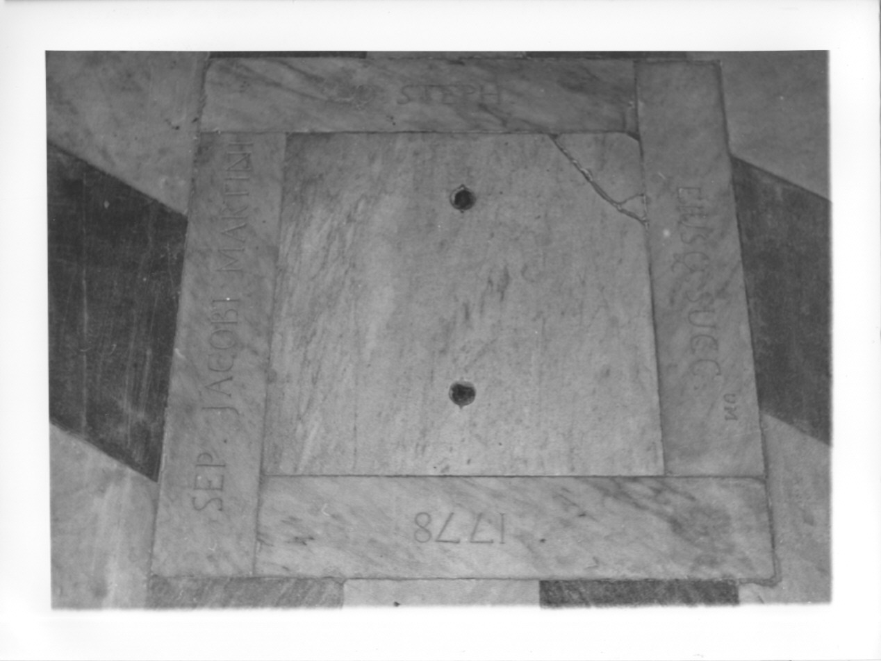 lastra tombale, opera isolata - ambito ligure (ultimo quarto sec. XVIII)