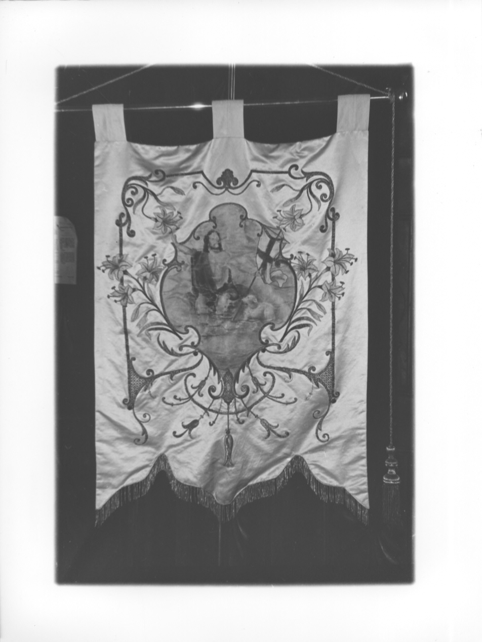 SAN GIOVANNI BATTISTA (stendardo processionale, opera isolata) - ambito ligure (sec. XIX)