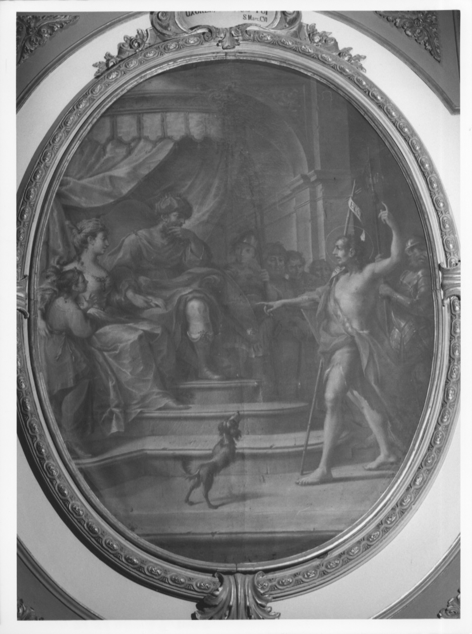 SAN GIOVANNI BATTISTA AMMONISCE ERODE ED ERODIADE (dipinto, opera isolata) di Ratti Giovanni Agostino (prima metà sec. XVIII)