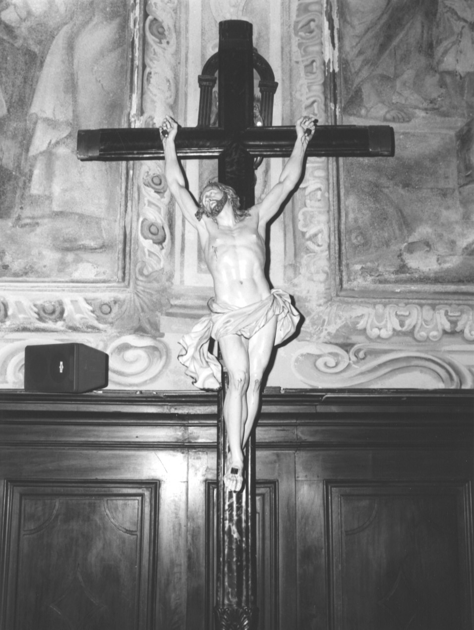 CRISTO CROCIFISSO (crocifisso, opera isolata) di Maragliano Anton Maria (cerchia) (terzo quarto sec. XVIII)