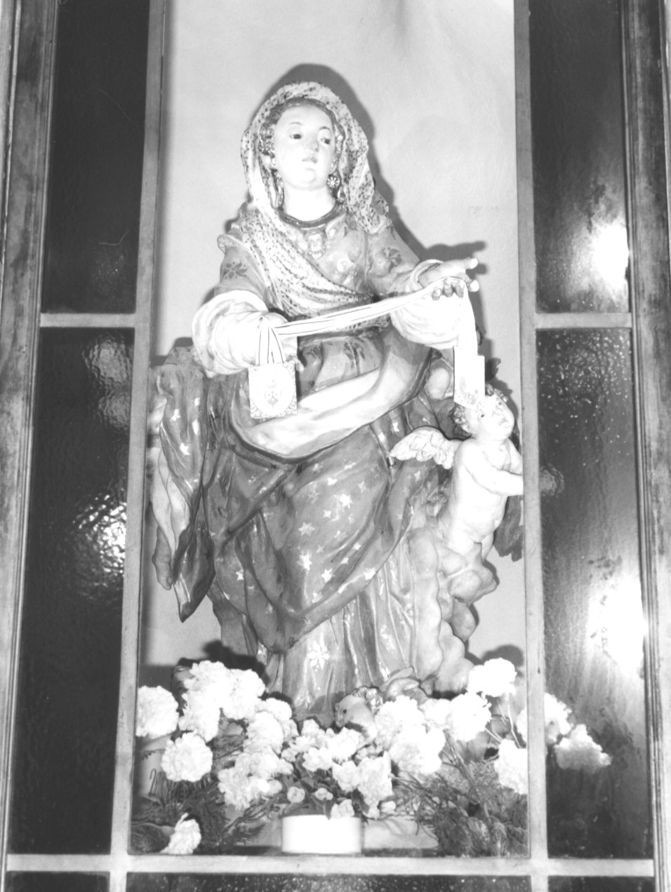 MADONNA DEL CARMELO (statua, opera isolata) di Maragliano Anton Maria (cerchia) (metà sec. XVIII)