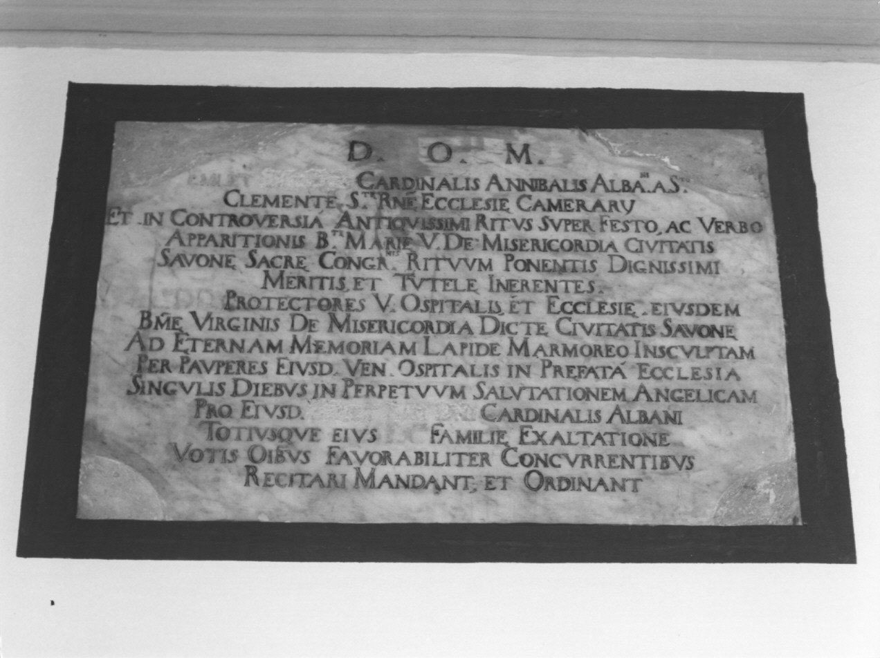 lapide, opera isolata - ambito ligure (prima metà sec. XVII)