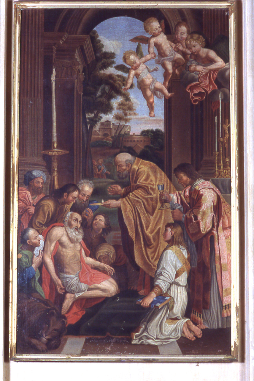 ULTIMA COMUNIONE DI SAN GIROLAMO (dipinto, opera isolata) - ambito ligure (metà sec. XVIII, sec. XIX)