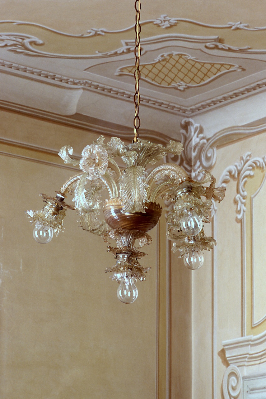 lampadario - a bracci, serie - produzione veneziana (metà sec. XX)