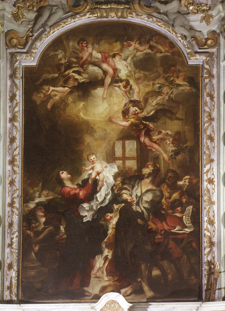 Imposizione del nome a San Giovanni Battista (pala d'altare, opera isolata) di De Ferrari Gregorio (fine/inizio secc. XVII/ XVIII)
