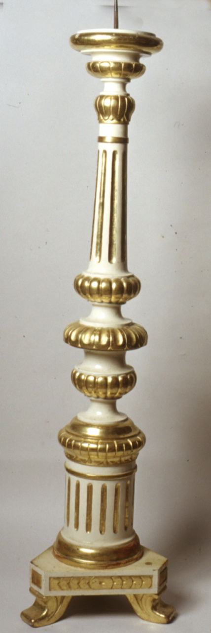 candeliere d'altare, serie - ambito ligure (prima metà sec. XIX)