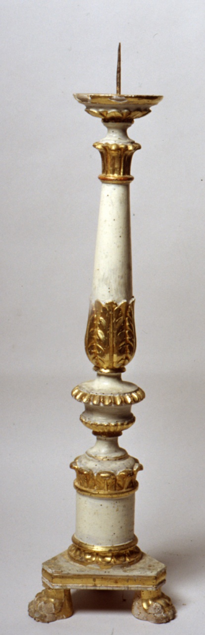 candeliere d'altare, serie - ambito ligure (inizio sec. XIX)