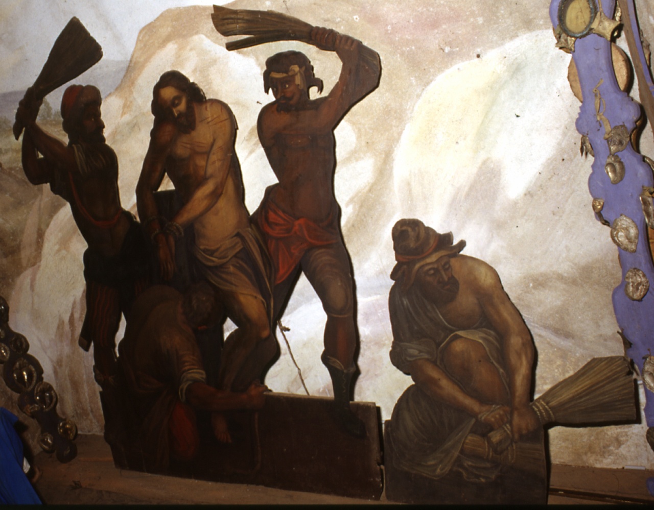 Flagellazione di Cristo (apparato per le quarantore, opera isolata) - ambito ligure (seconda metà sec. XVIII)