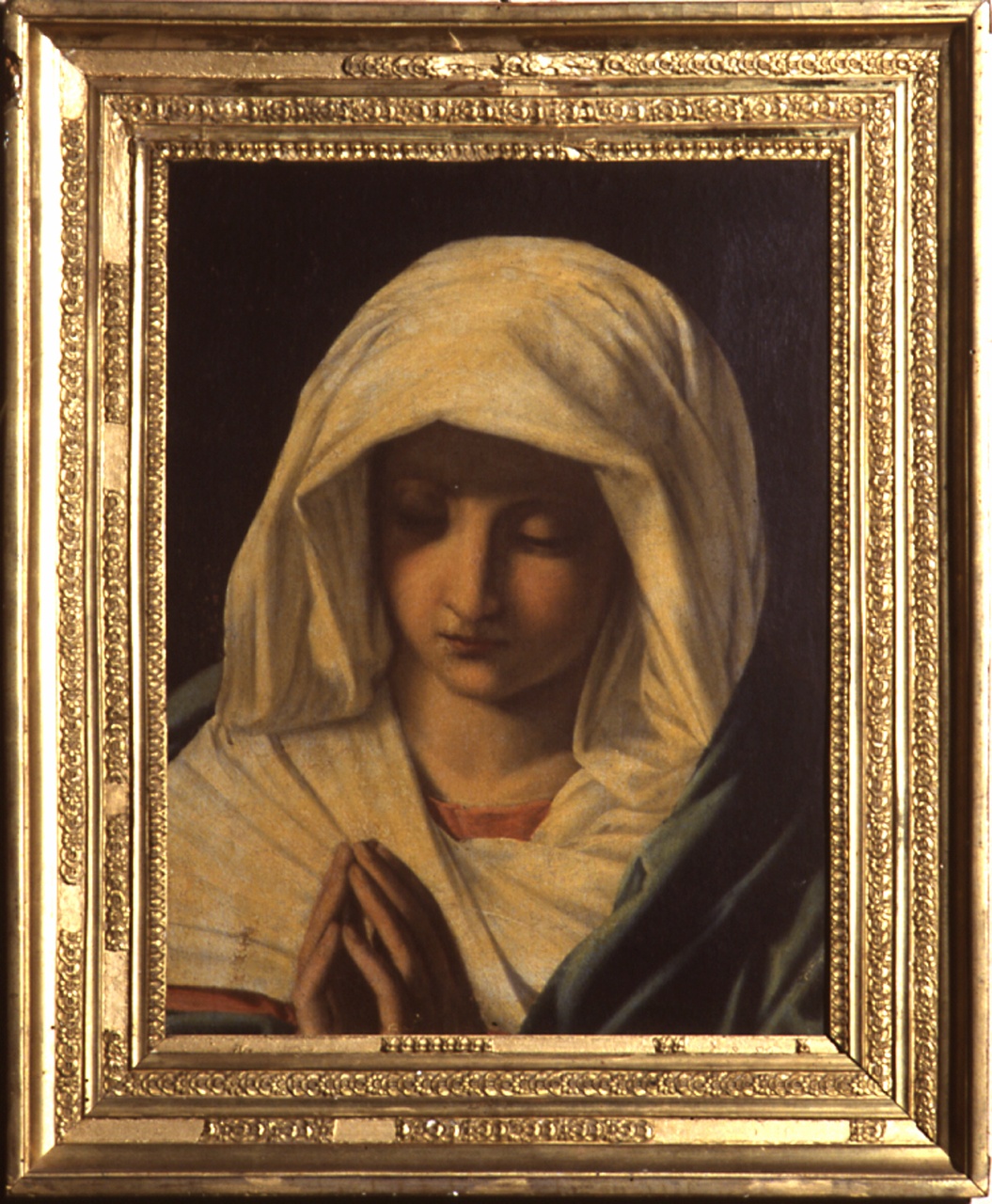 MADONNA ORANTE (dipinto, opera isolata) - ambito ligure (sec. XIX)