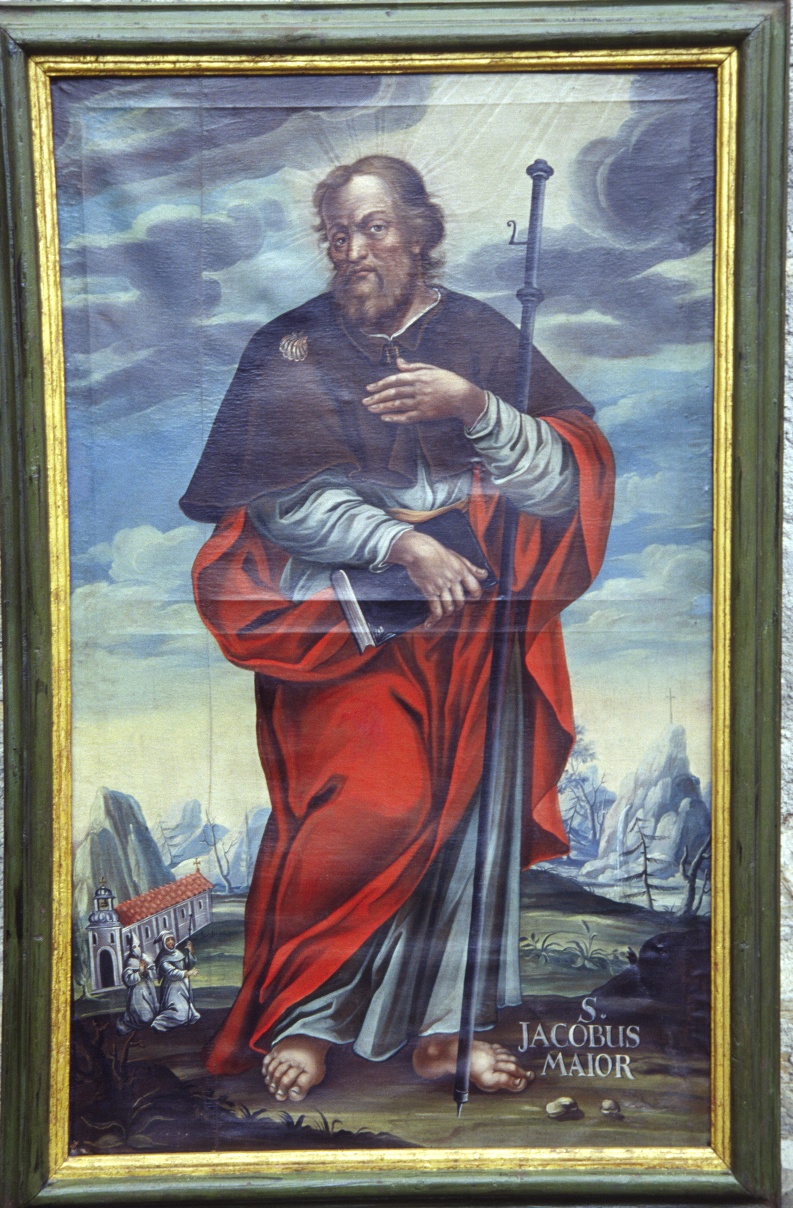 SAN GIACOMO APOSTOLO (dipinto, opera isolata) di Kedrierski Fabiano (secondo quarto sec. XVIII)