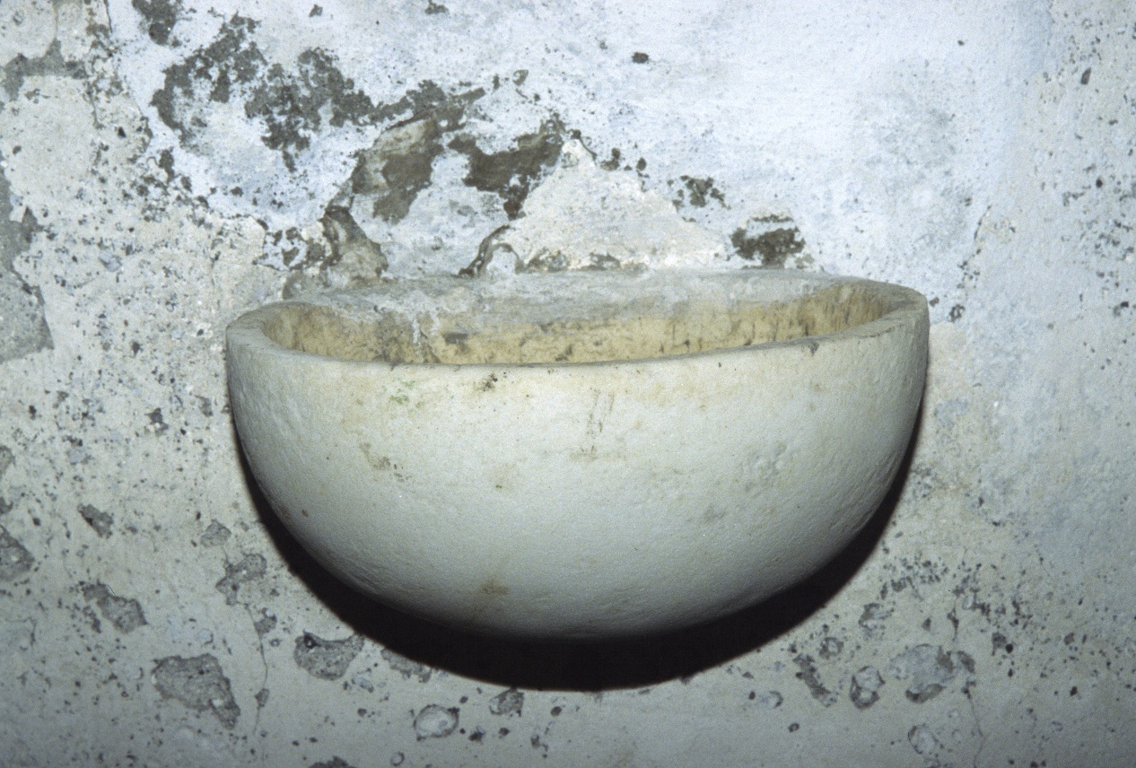 acquasantiera da parete, opera isolata - bottega ligure (prima metà sec. XIX)