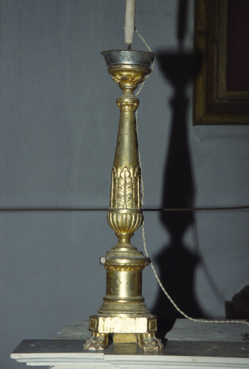 candeliere d'altare, serie - ambito ligure (ultimo quarto sec. XIX)