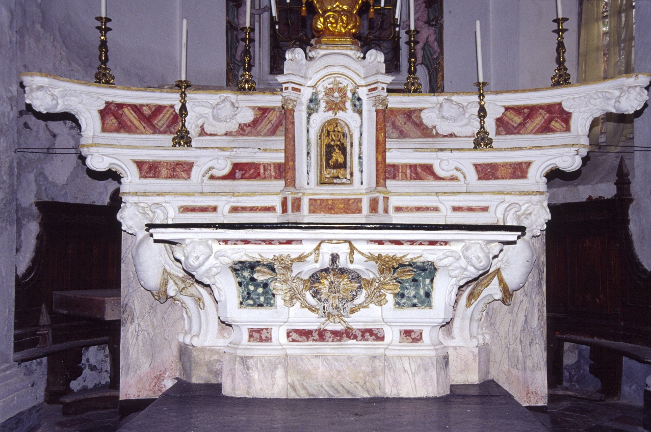 altare maggiore, opera isolata - bottega ligure (ultimo quarto sec. XVIII)