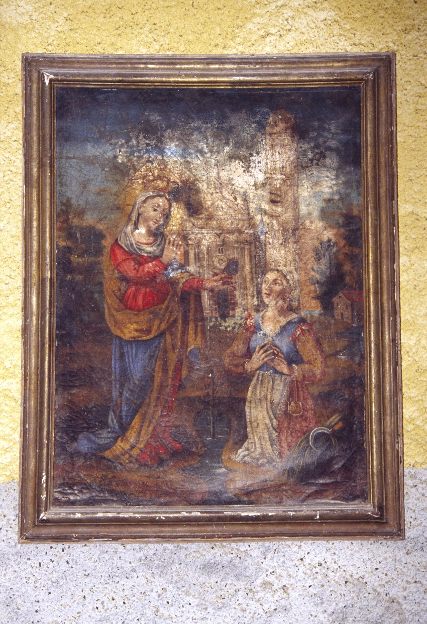 Apparizione della Madonna (dipinto, opera isolata) - ambito ligure (primo quarto sec. XIX)