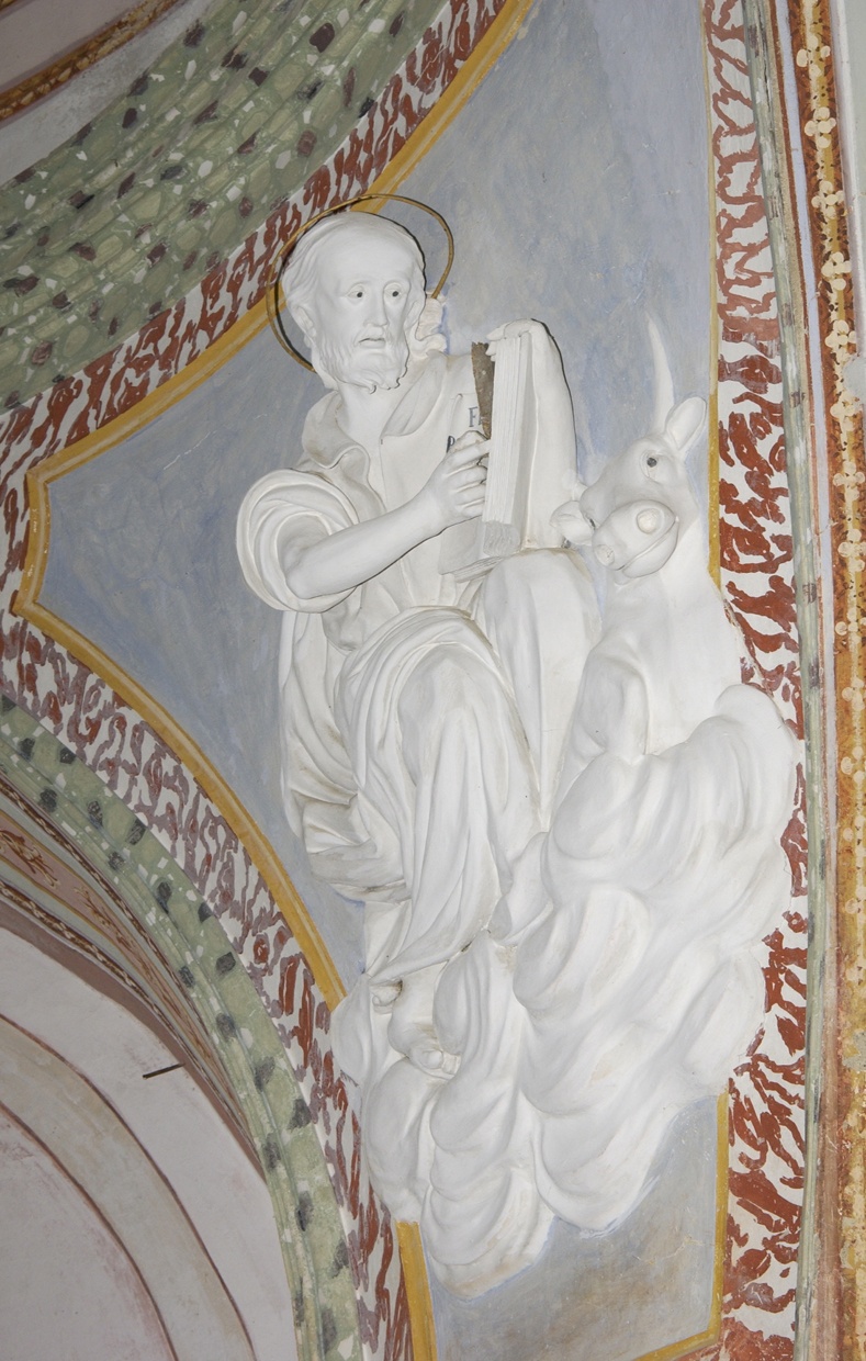 San Luca (decorazione plastica, elemento d'insieme) - PRODUZIONE LIGURE (primo quarto sec. XIX)