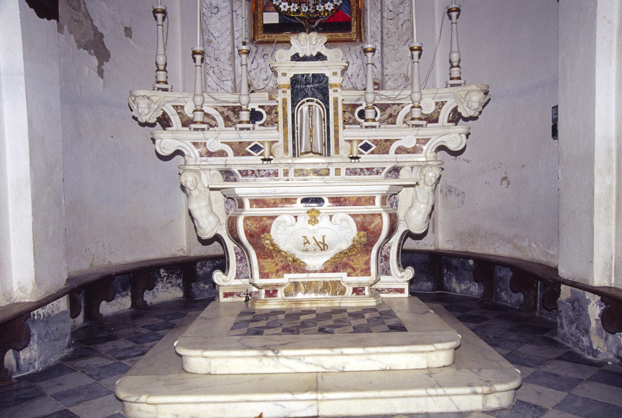 altare maggiore, opera isolata - bottega ligure (fine sec. XVIII)