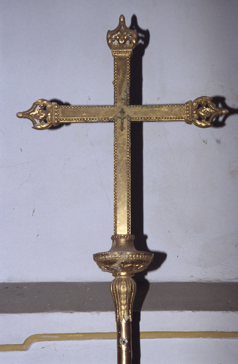 croce processionale, opera isolata - PRODUZIONE LIGURE (ultimo quarto sec. XIX)