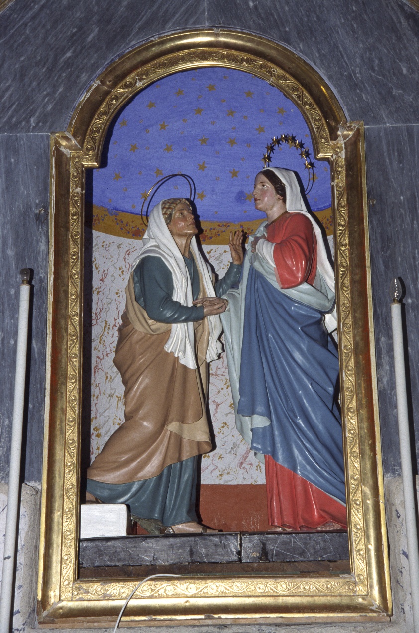 Visitazione (gruppo scultoreo, opera isolata) di Canepa Antonio (primo quarto sec. XX)