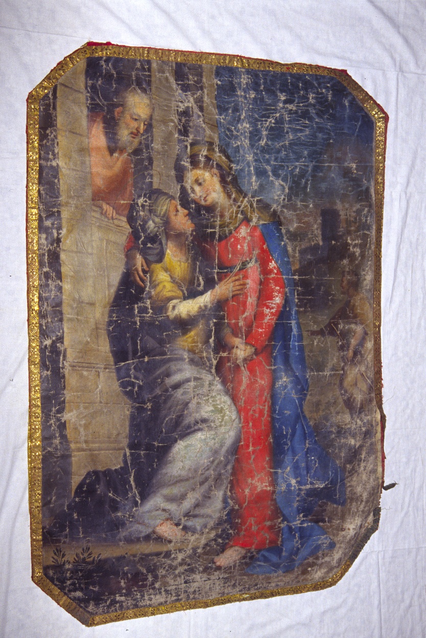 Visitazione (stendardo processionale, opera isolata) - ambito ligure (prima metà sec. XIX)