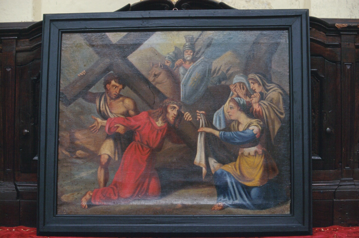Cristo incontra la Veronica (Via Crucis, ciclo) - ambito ligure (prima metà sec. XIX)