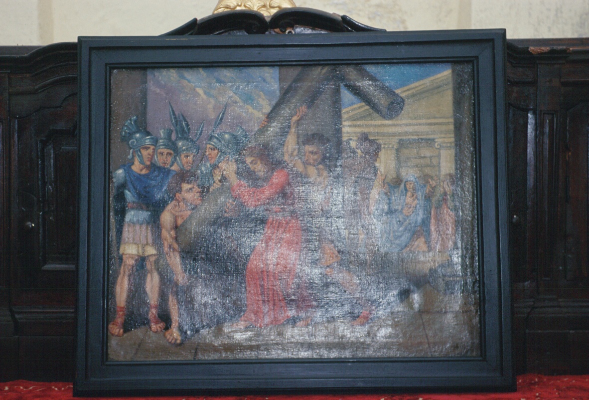 Cristo caricato della croce (Via Crucis, ciclo) - ambito ligure (prima metà sec. XIX)