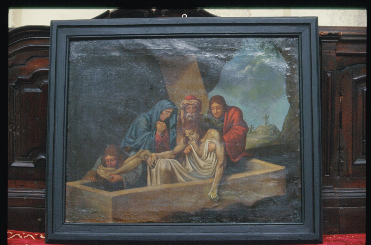 Deposizione di Cristo nel sepolcro (Via Crucis, ciclo) - ambito ligure (prima metà sec. XIX)