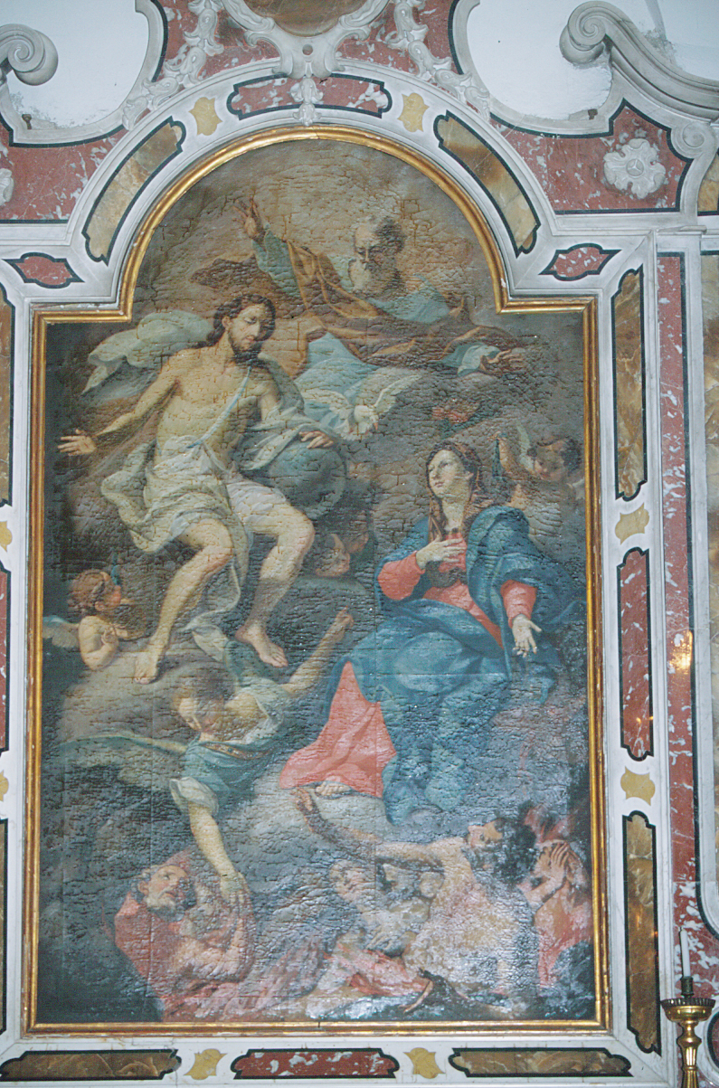 Miracolo della Madonna per intercessione delle anime purganti (pala d'altare, opera isolata) - ambito ligure (metà sec. XVIII)