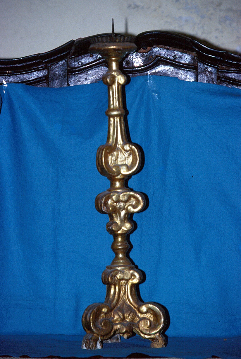 candeliere d'altare, serie - ambito ligure (metà sec. XIX)