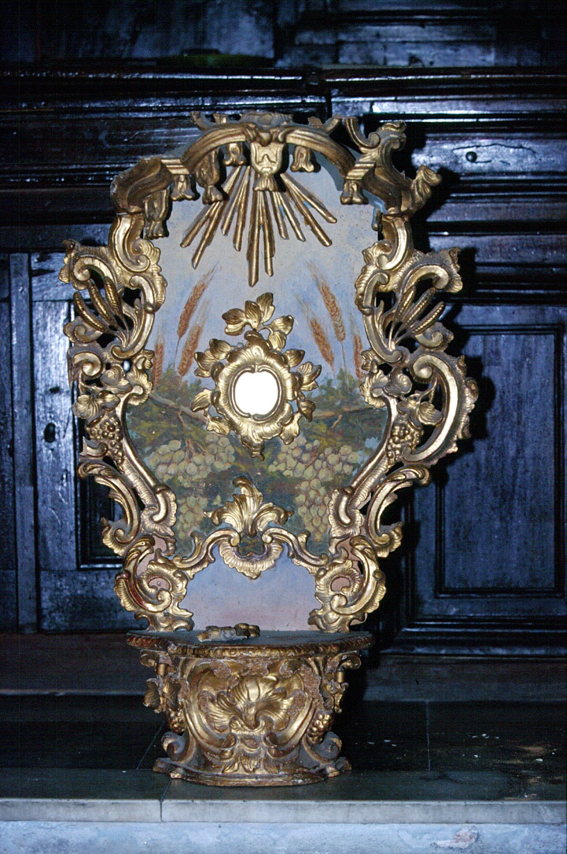 tronetto per esposizione eucaristica - a edicola, opera isolata - ambito ligure (fine sec. XVIII)