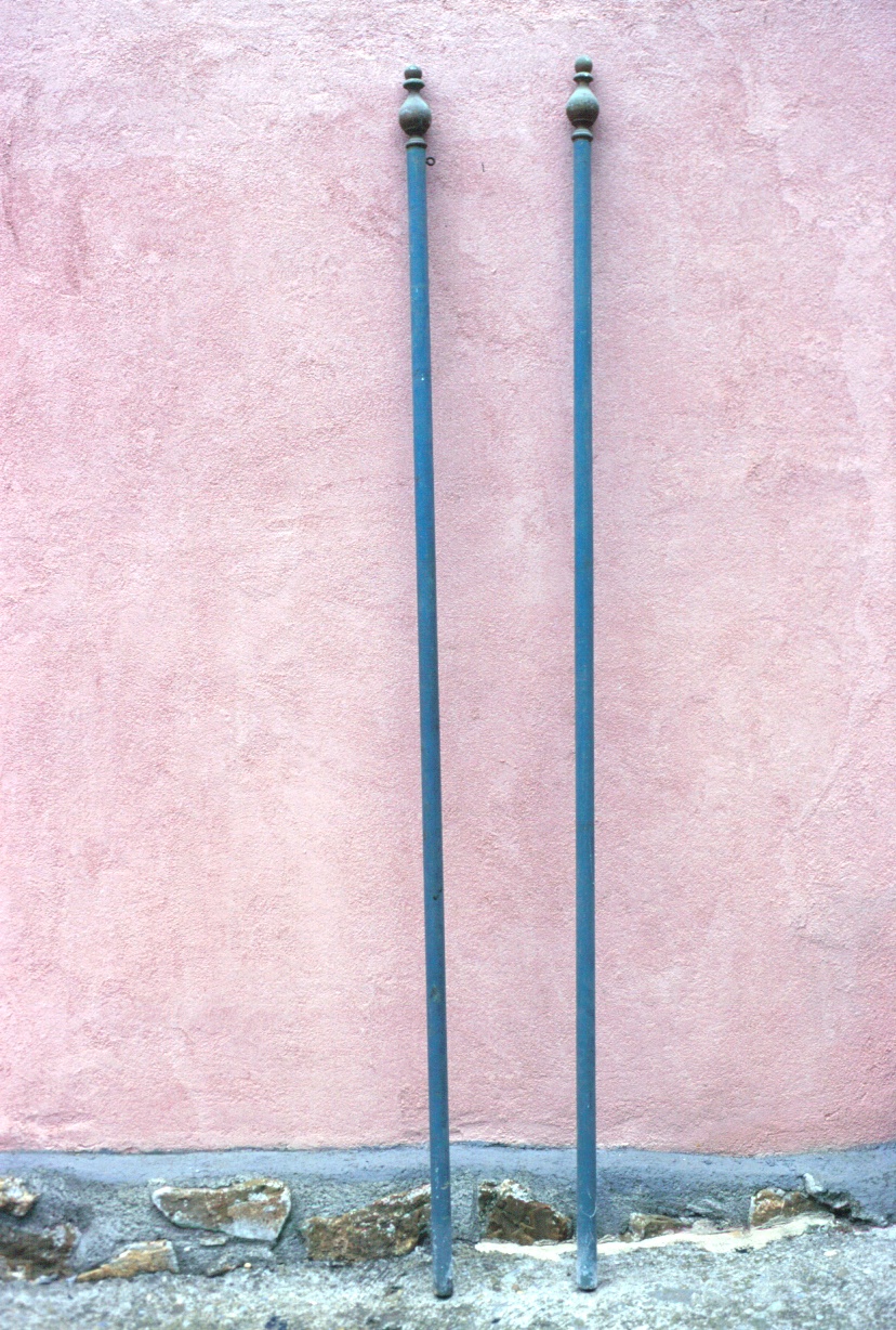 asta di baldacchino processionale, serie - ambito ligure (seconda metà sec. XIX)