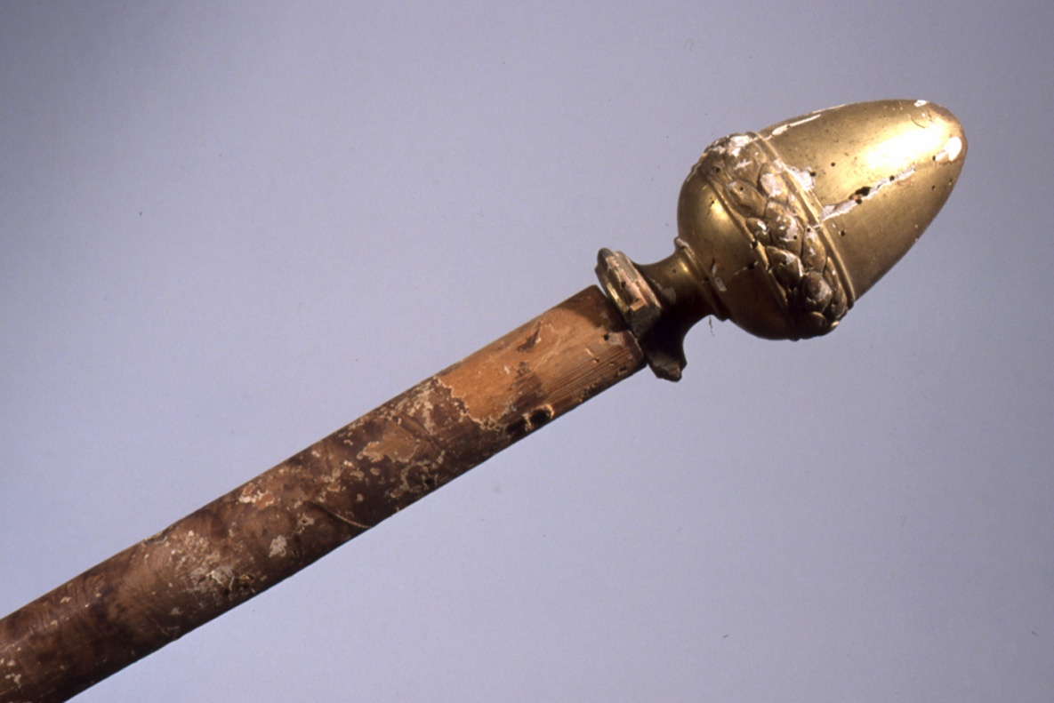 asta di baldacchino processionale, serie - ambito ligure (seconda metà sec. XIX)