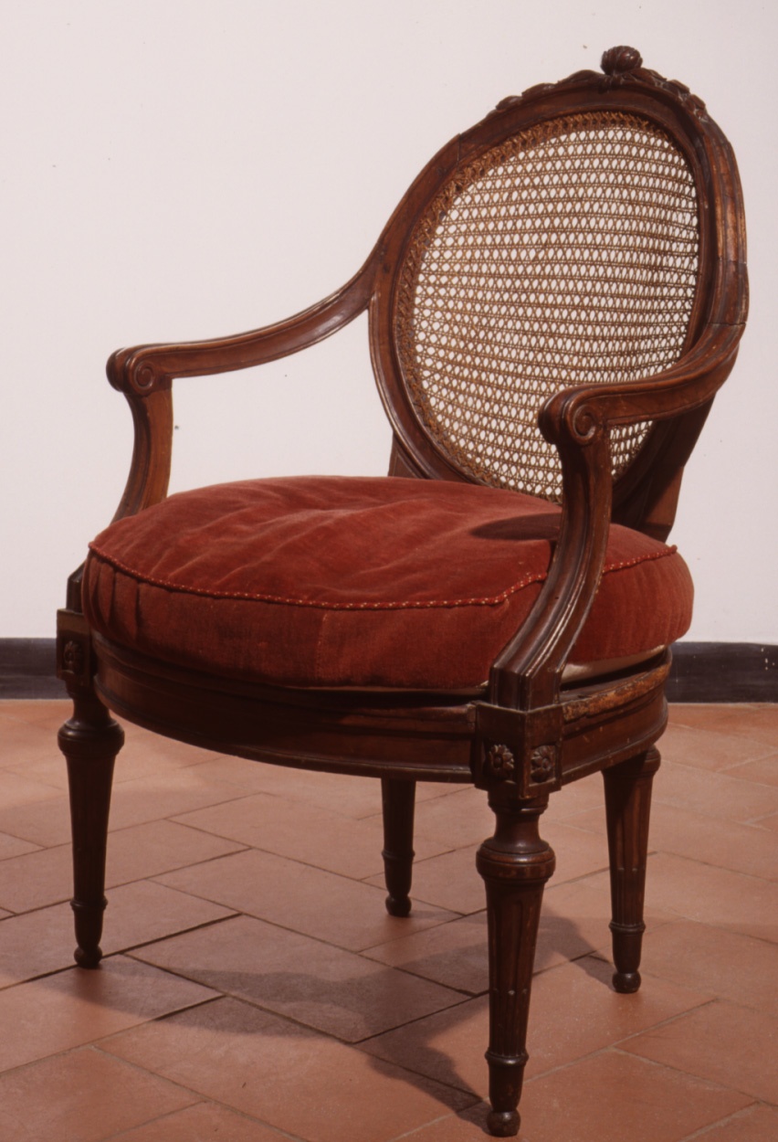 sedia - a braccioli, serie - ambito ligure (ultimo quarto sec. XVIII)
