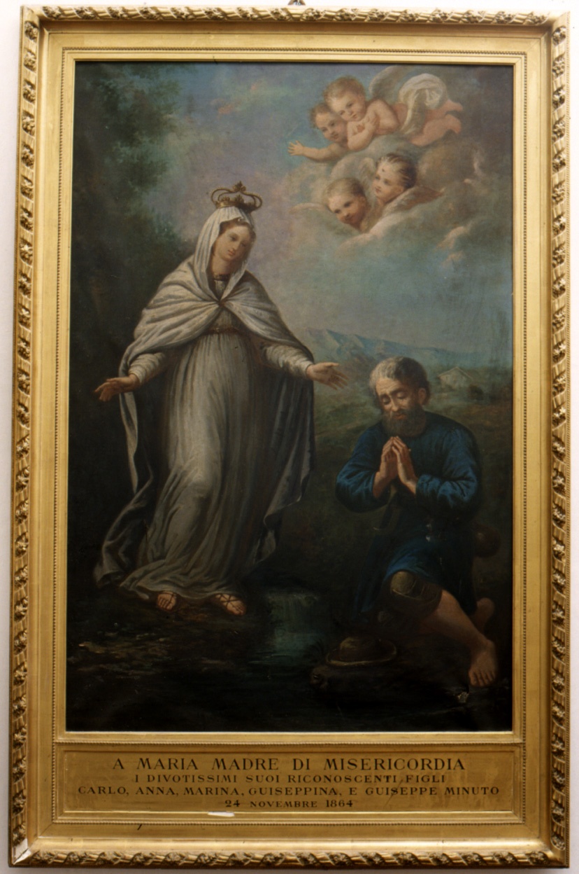 MADONNA DELLA MISERICORDIA (dipinto, opera isolata) - ambito ligure (sec. XIX)