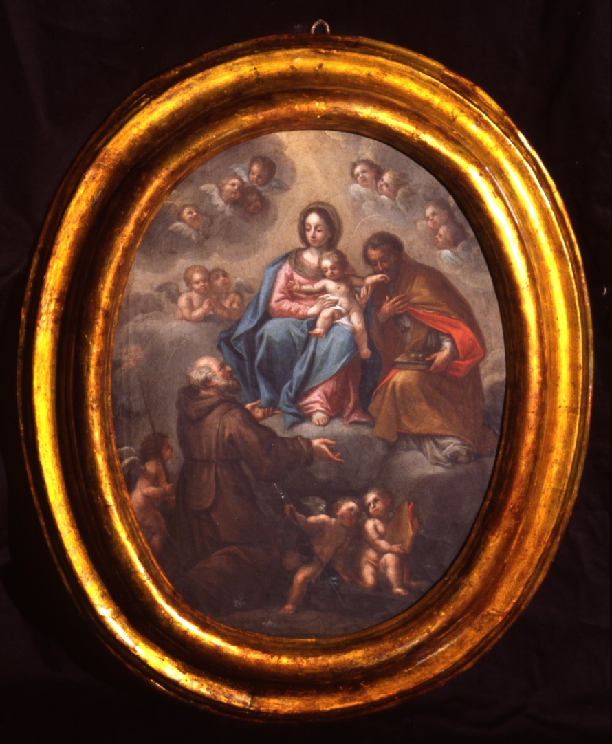 Madonna con Bambino e altri personaggi (dipinto, opera isolata) - ambito ligure (secondo quarto sec. XVIII)