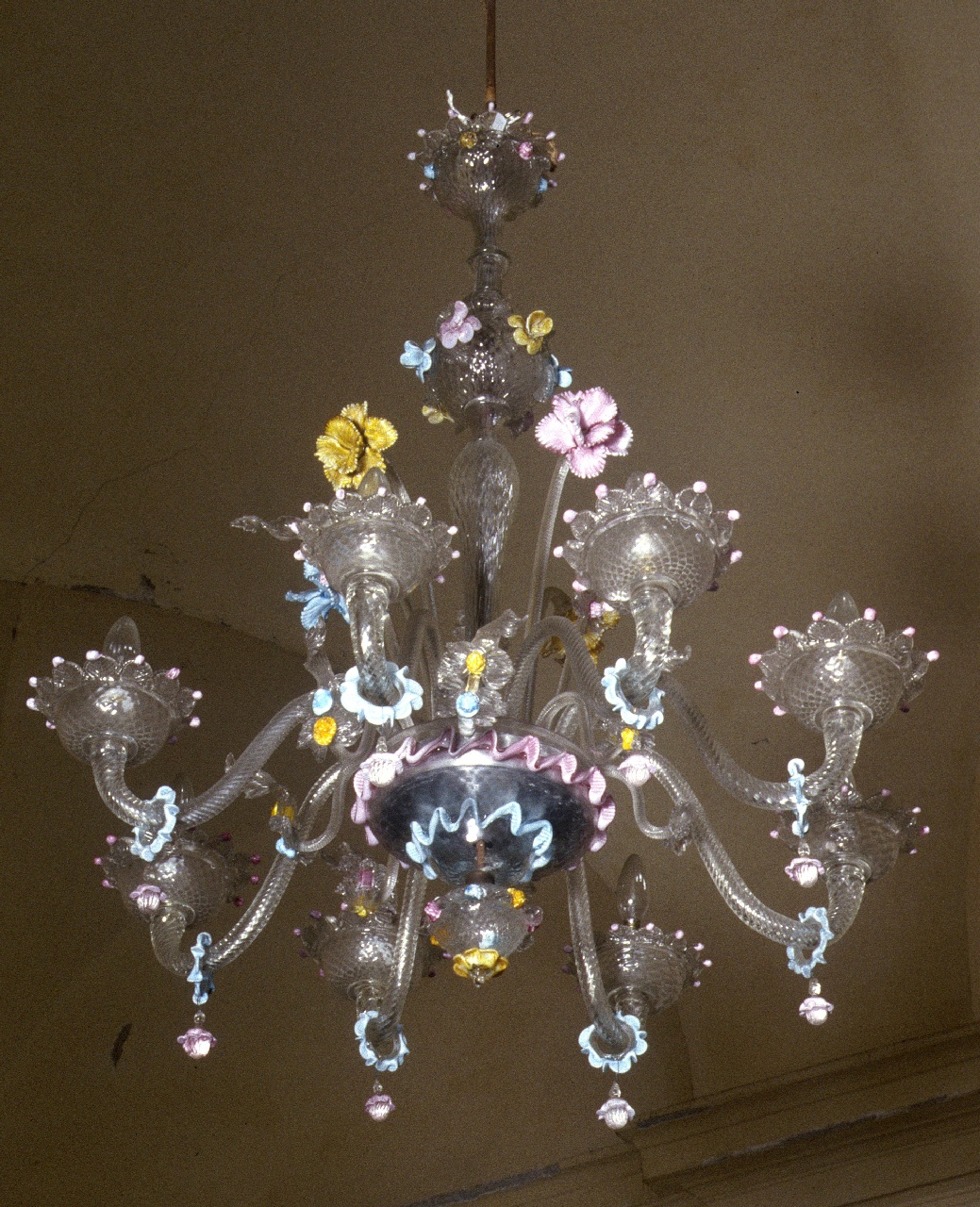 lampadario - a bracci, serie - produzione veneziana (primo quarto sec. XX)