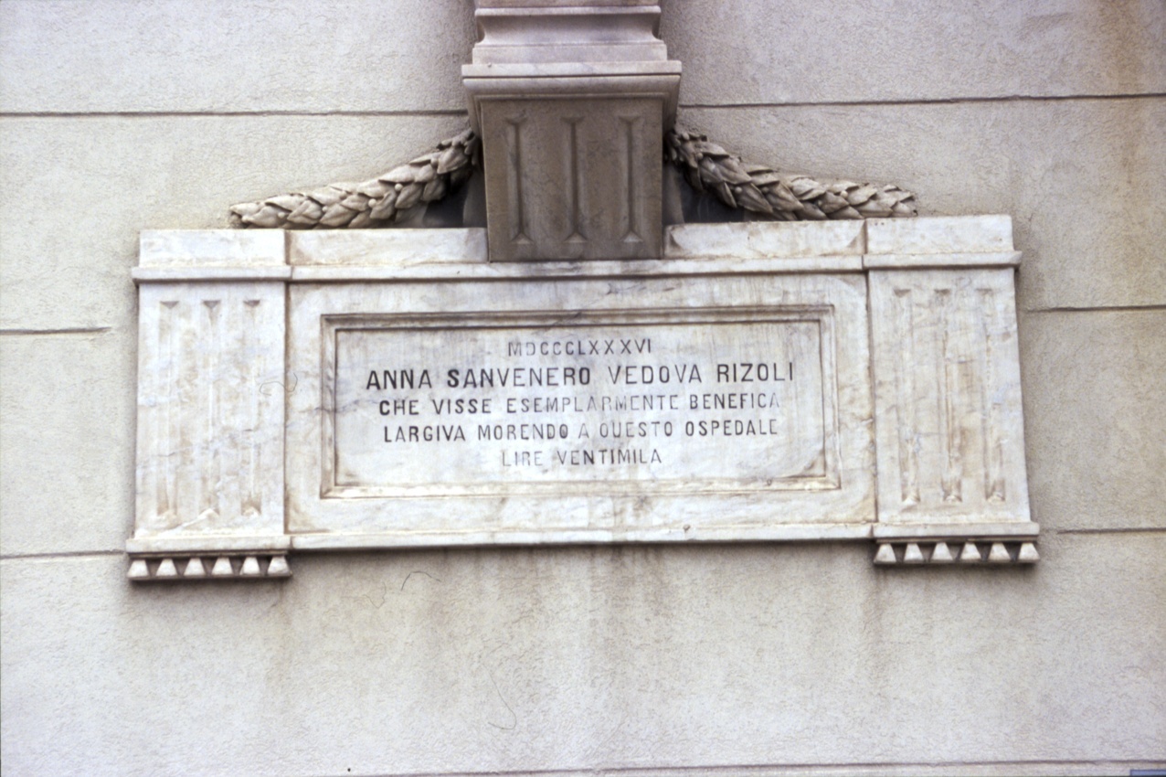 lapide, opera isolata - bottega ligure (ultimo quarto sec. XIX)