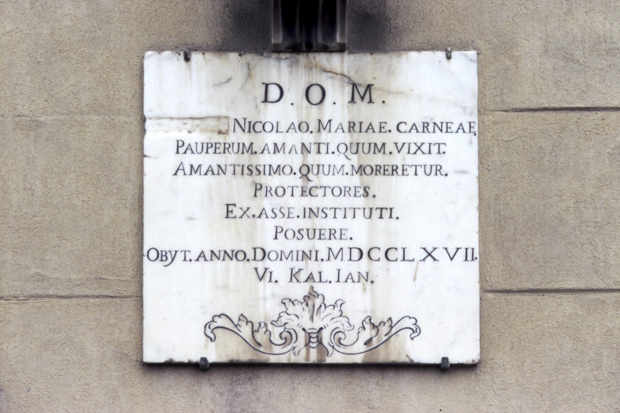 lapide, opera isolata - bottega ligure (terzo quarto sec. XVIII)