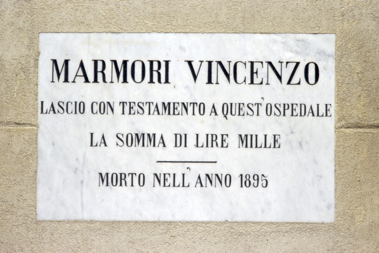 lapide, opera isolata - bottega ligure (ultimo quarto sec. XIX)