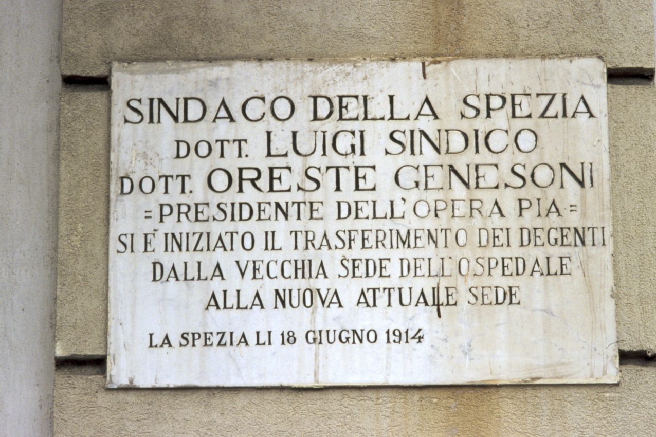 lapide, opera isolata - bottega ligure (primo quarto sec. XX)