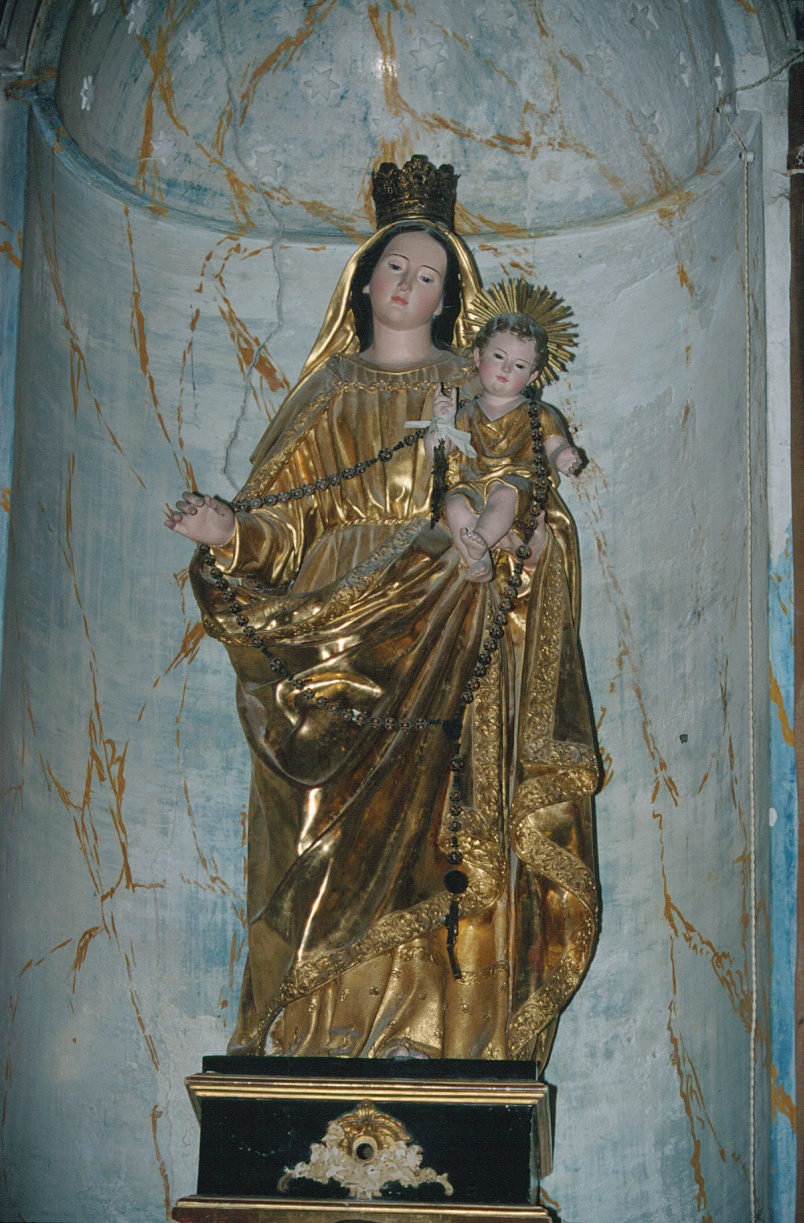 MADONNA DEL ROSARIO (statua processionale, opera isolata) - PRODUZIONE LIGURE (seconda metà sec. XIX)