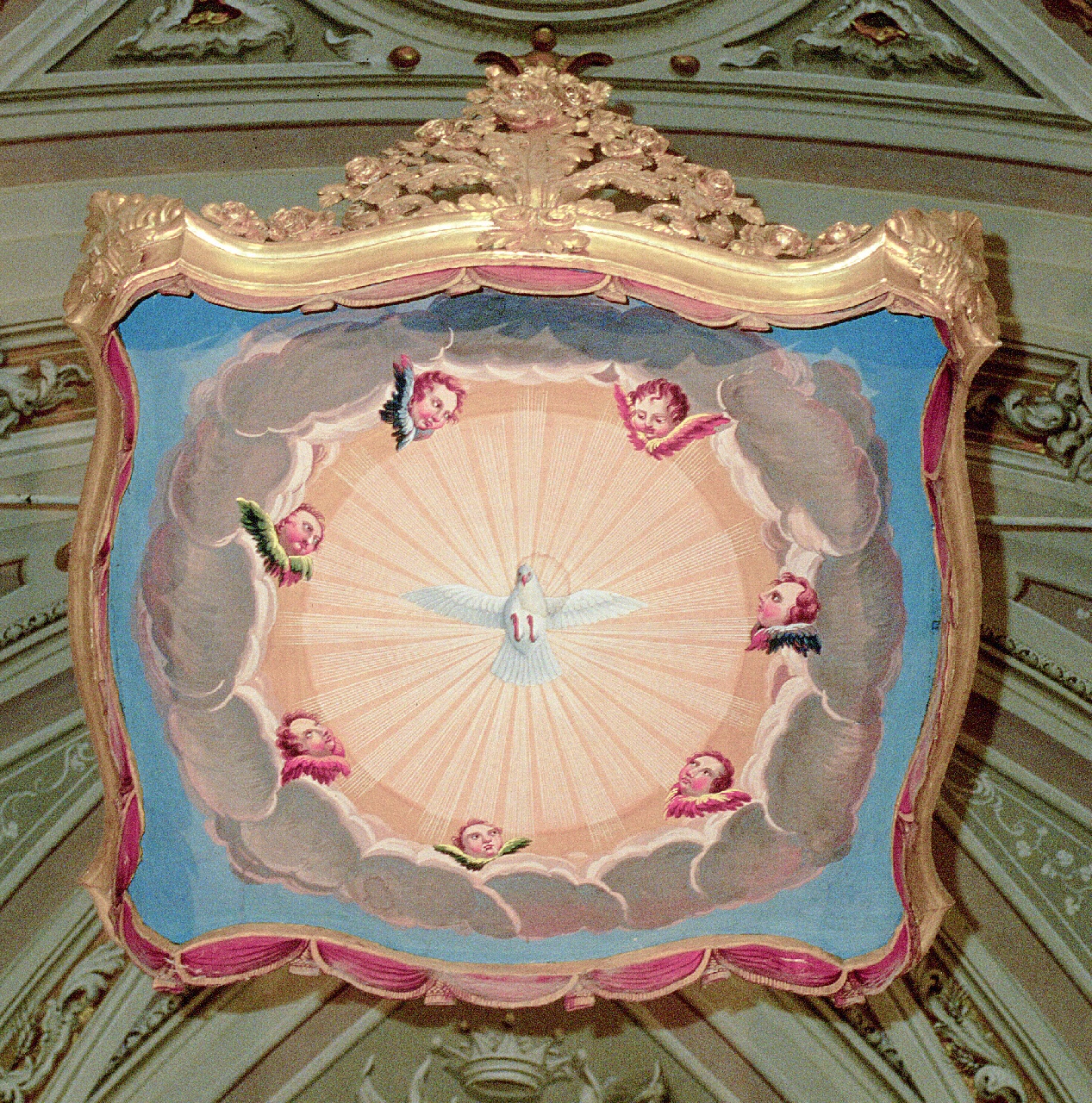 COLOMBA DELLO SPIRITO SANTO (cielo di baldacchino, complesso decorativo) - ambito ligure (primo quarto sec. XIX)