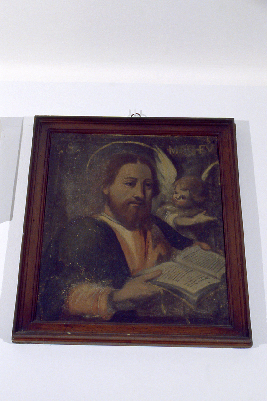 SAN MATTEO E L'ANGELO (dipinto, insieme) - ambito ligure (fine/inizio secc. XVI/ XVII)